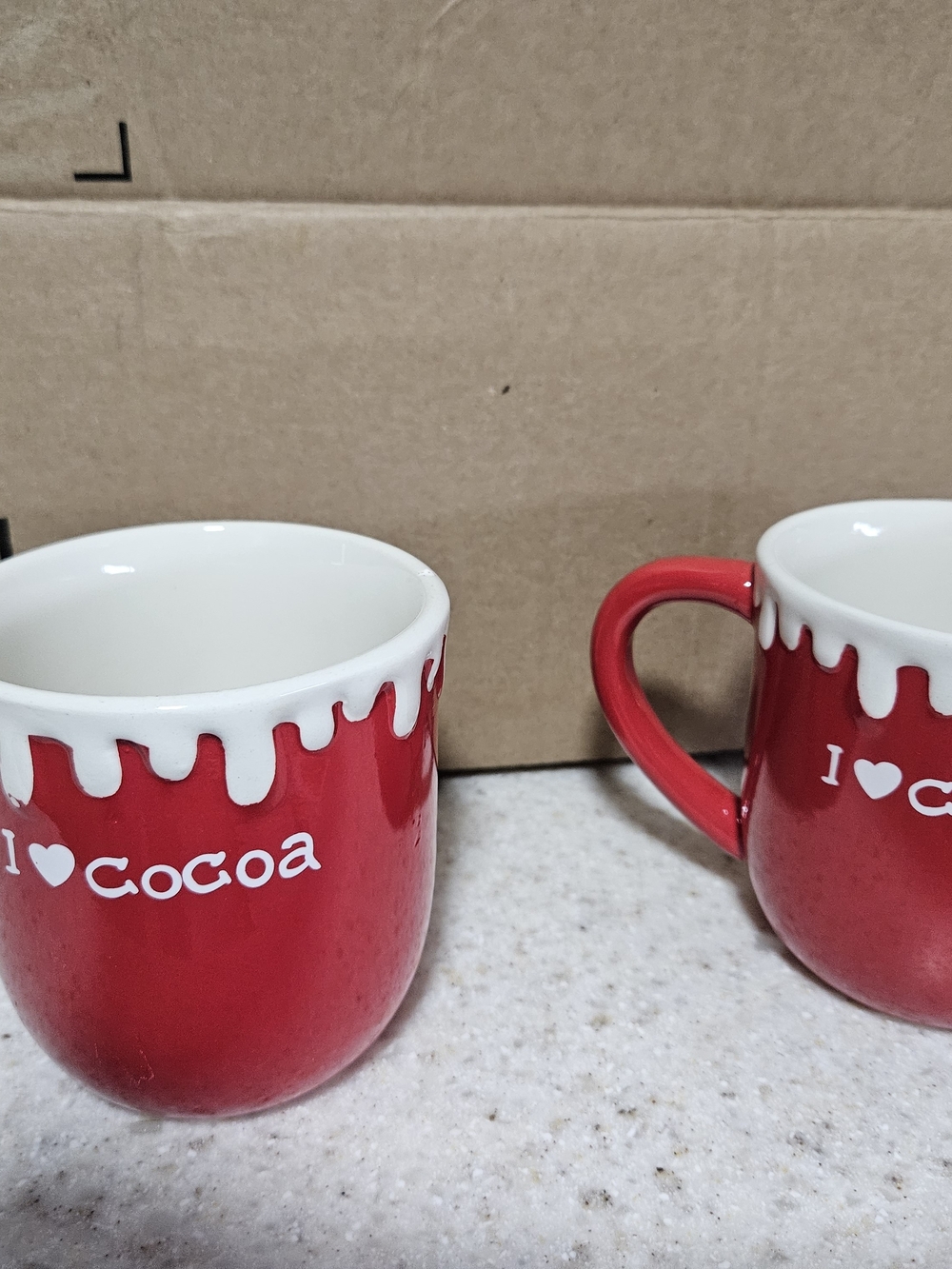 Red "I ♥ Cocoa" Ceramic Mug - Cozy Hot Cocoa Mug